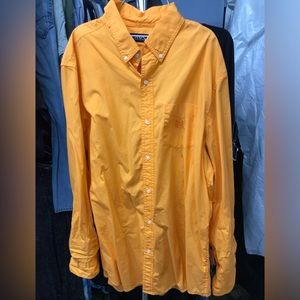 CHAPS Tangerine Orange Oxford Button Up Shirt Men XL